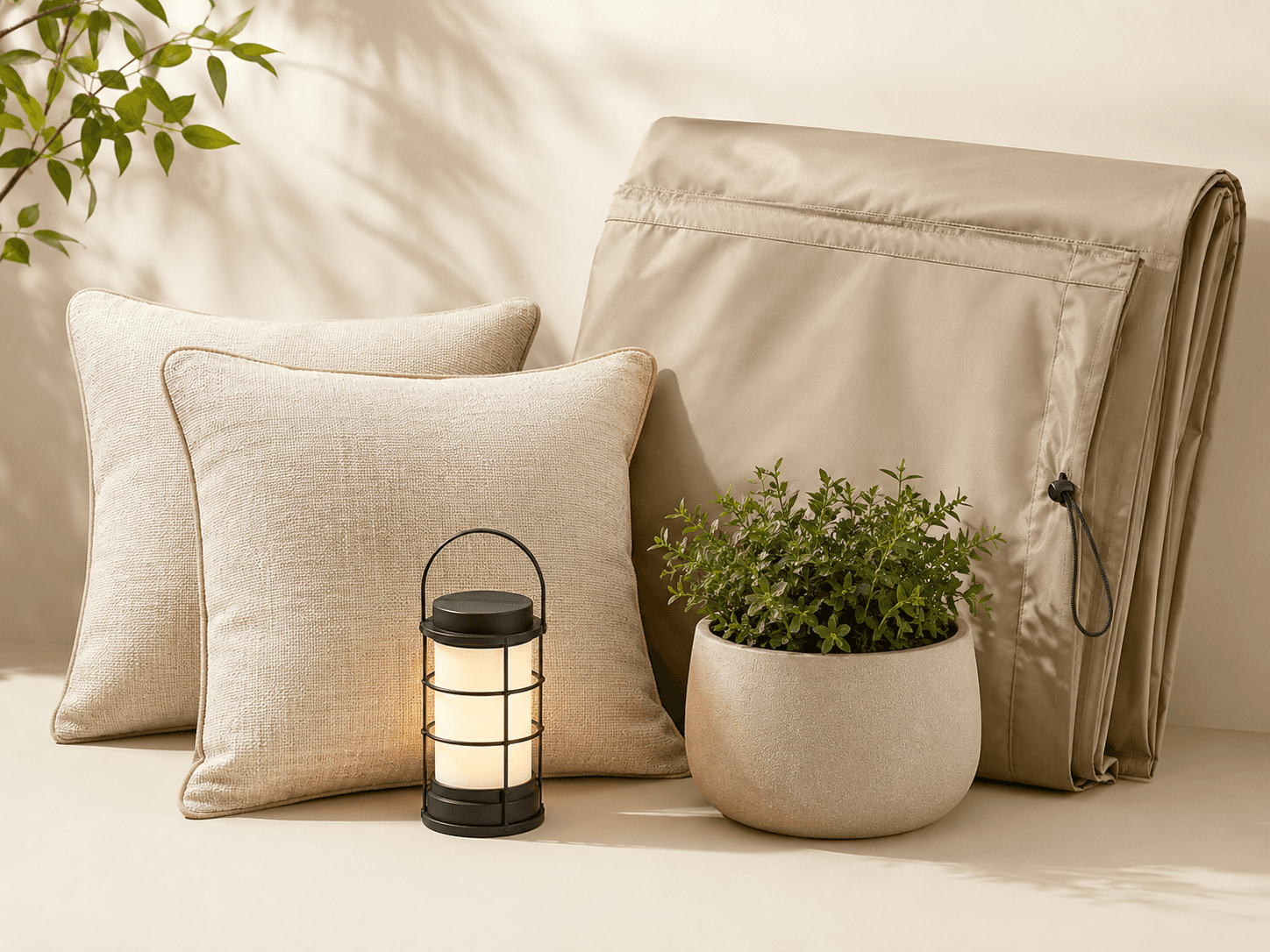 Balcony / Outdoor Kit contents on a warm neutral background