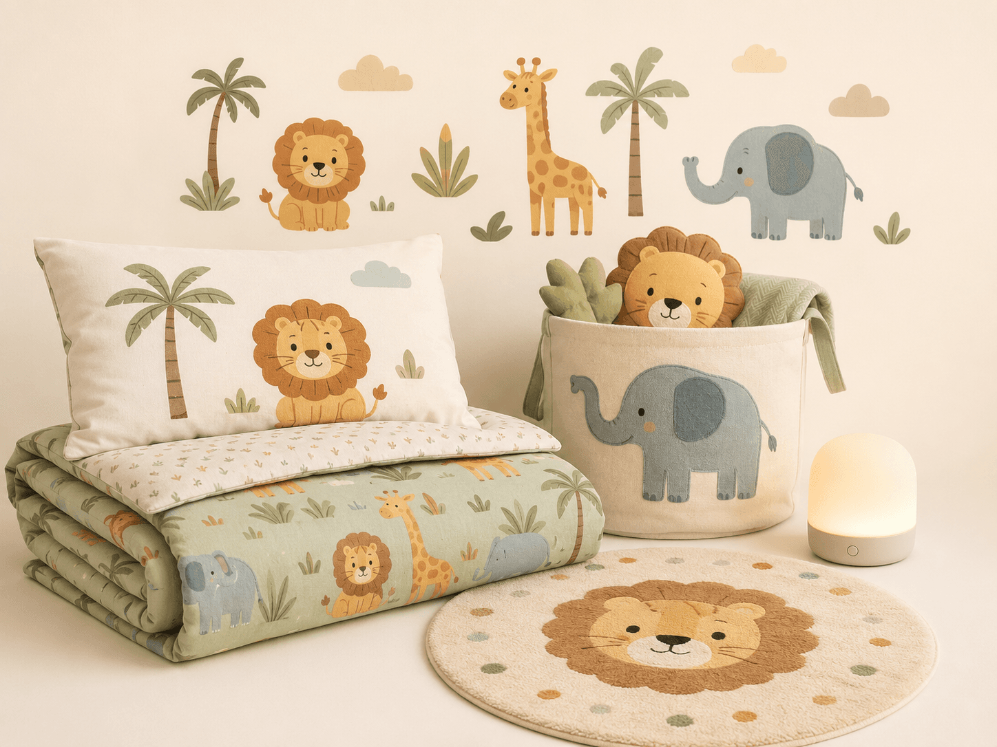Kids Room Kit contents on a warm neutral background